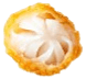 A swirl of flaky white fish